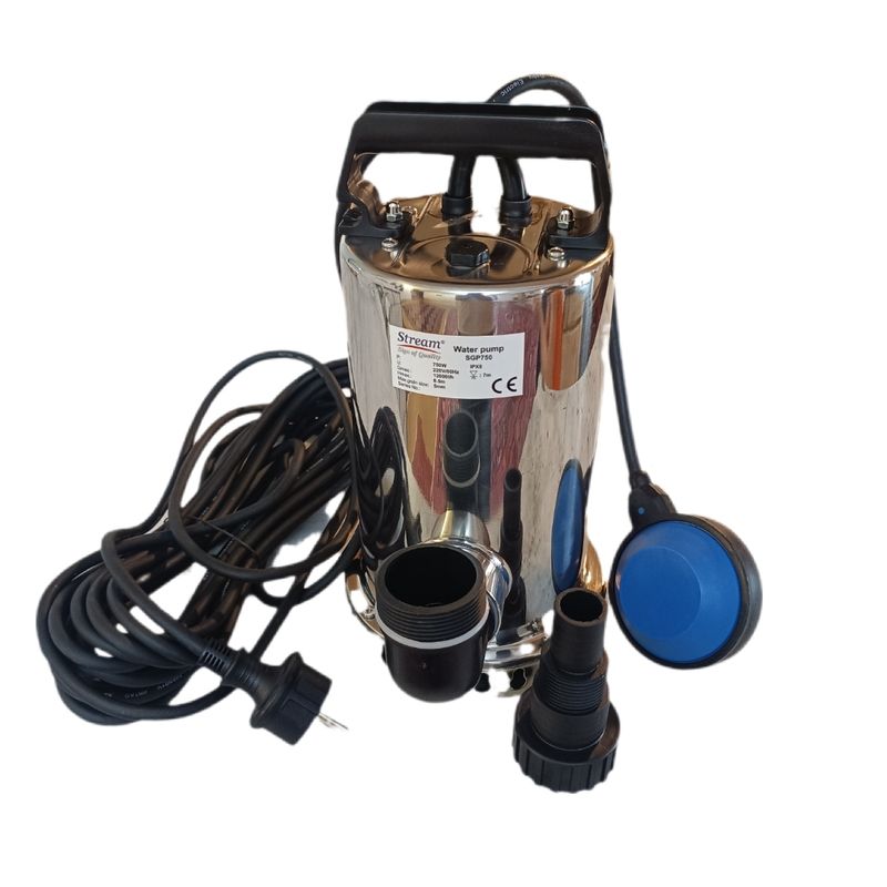 پمپ کف کش 1 اسب بخار استریم مدل استیل فلوتردار کد sgp750
